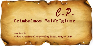 Czimbalmos Pelágiusz névjegykártya